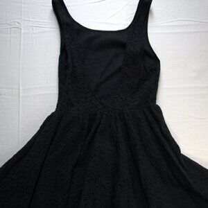 Little Black Lacey Backless Dress